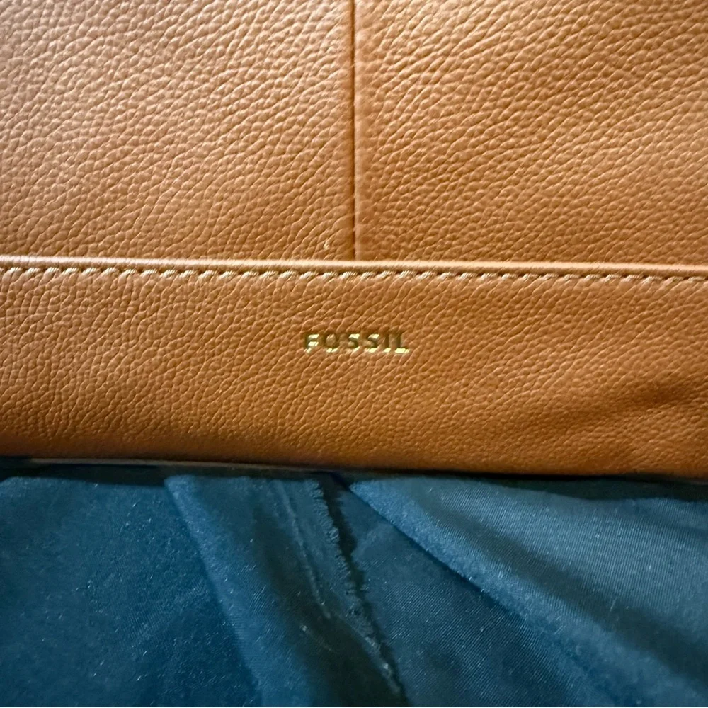 Fossil Leather Convertible Backpack Crossbody - Cognac Brown